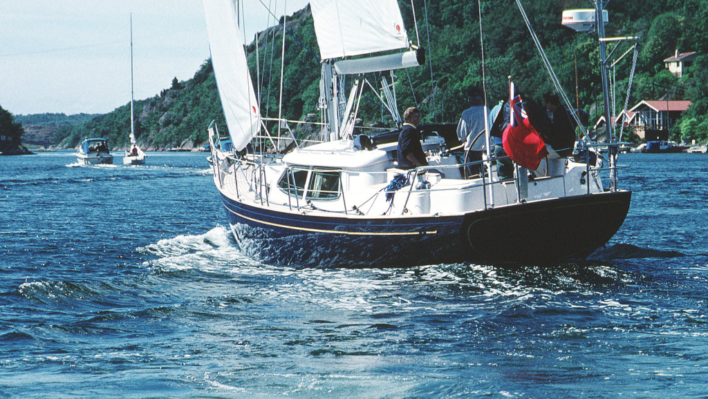 Fantasi 44 #1 'Dawdle' test sail off the Fantasi Yard, Skaftö, Sweden