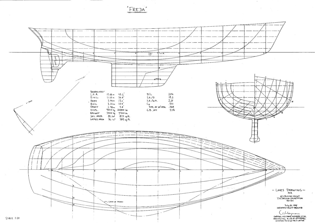 43' Freja, YW Design Competition - Heyman Yachts